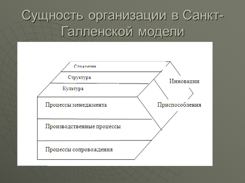 Сущность организации в Санкт-Галленской модели